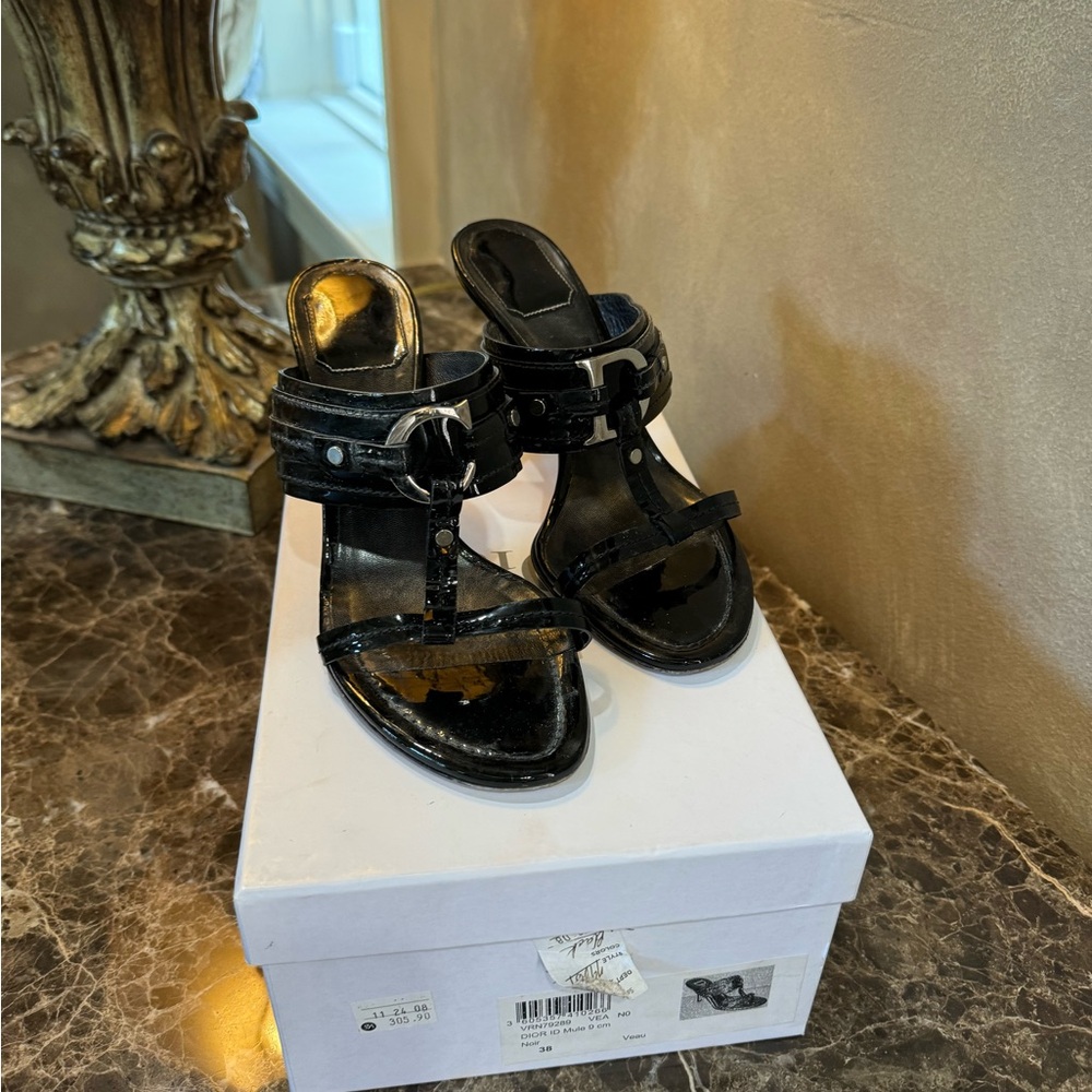 Dior - ID Mule 9cm Noir - Size 38 - BLK